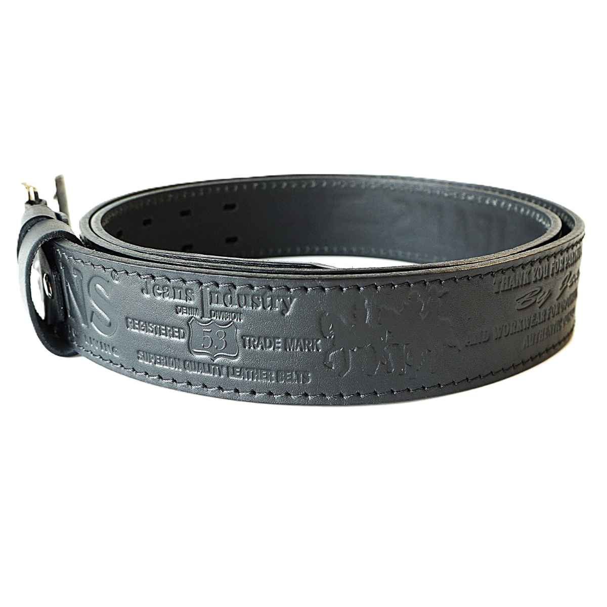 Juodas odinis vyriškas diržas prie džinsų su raštu 4 cm - Vilnius Fashion Belts - raštas ant odos