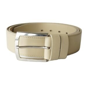 Šviesus smėlio spalvos odinis vyriškas diržas 4 cm - Vilnius Fashion Belts