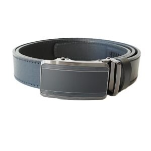 Prabangus juodas odinis vyriškas diržas su automatine sagtimi 3,5 cm - Vilnius Fashion Belts