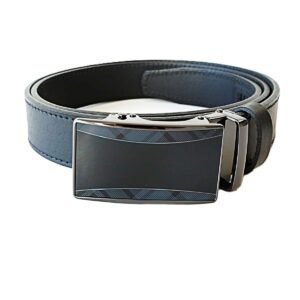 Prabangus juodas odinis vyriškas diržas su automatine sagtimi 3,5 cm - Vilnius Fashion Belts