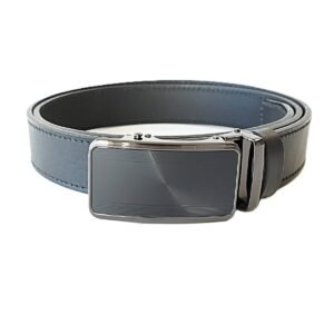 Prabangus juodas odinis vyriškas diržas su automatine sagtimi 3,5 cm - Vilnius Fashion Belts