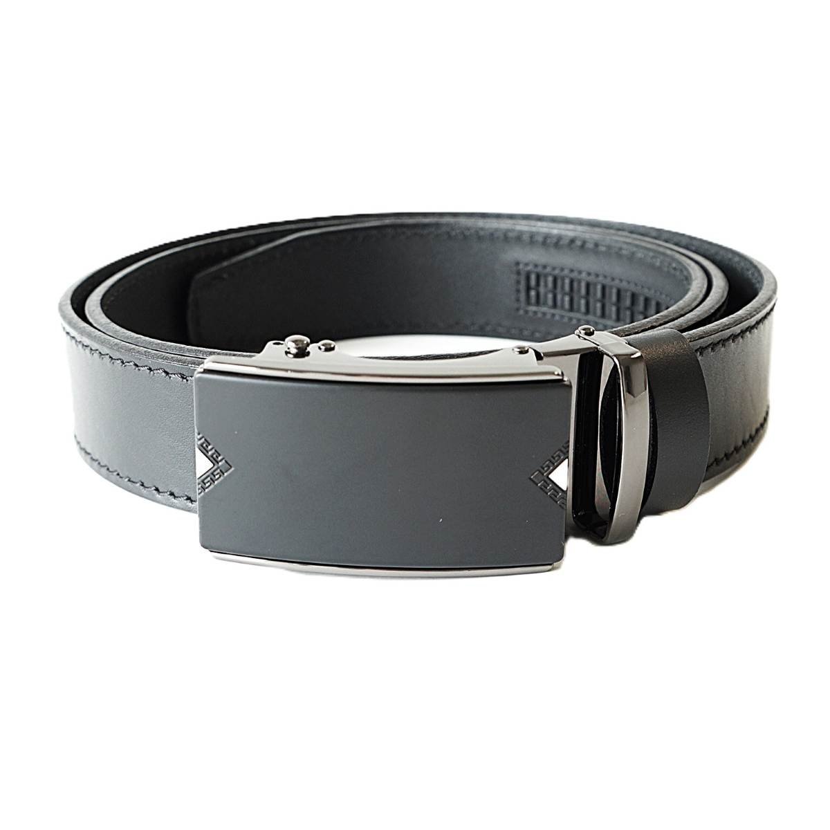 Prabangus juodas odinis vyriškas diržas su automatine sagtimi 3,5 cm Vilnius Fashion Belts