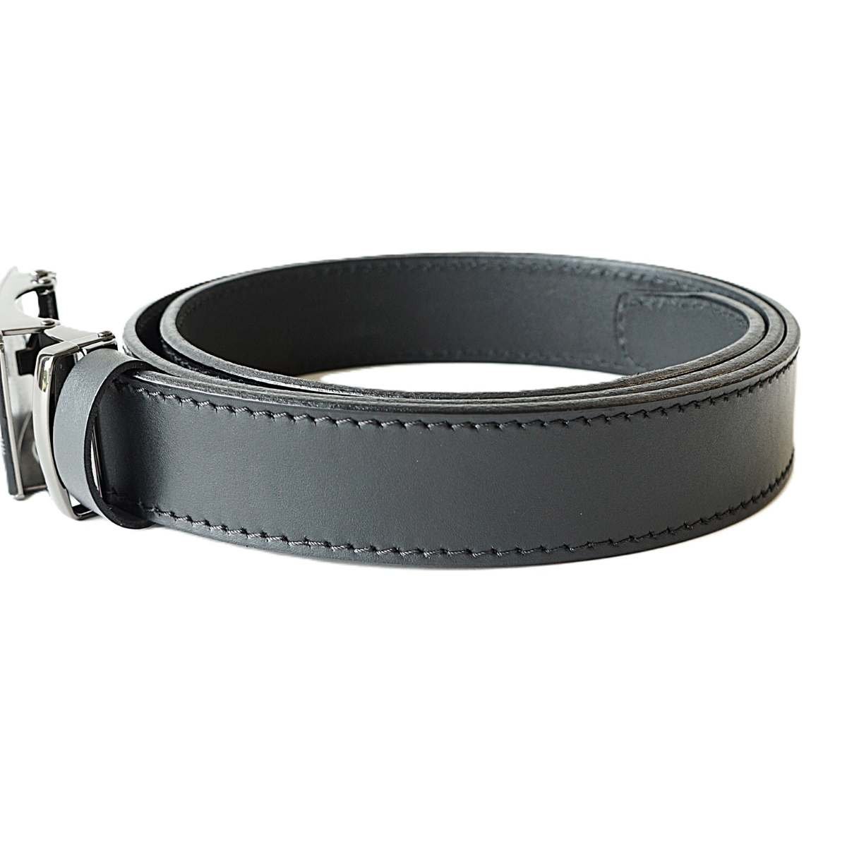 Prabangus juodas odinis vyriškas diržas su automatine sagtimi 3,5 cm Vilnius Fashion Belts - odos tekstūra