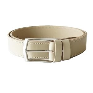 Smėlio spalvos odinis vyriškas diržas 3,5 cm - Vilnius Fashion Belts