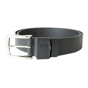 Juodas odinis vyriškas diržas Jeans and Beer su įspaustu raštu 4 cm - Vilnius Fashion Belts