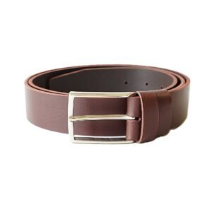 Rudas odinis vyriškas diržas 3,5 cm - Vilnius Fashion Belts